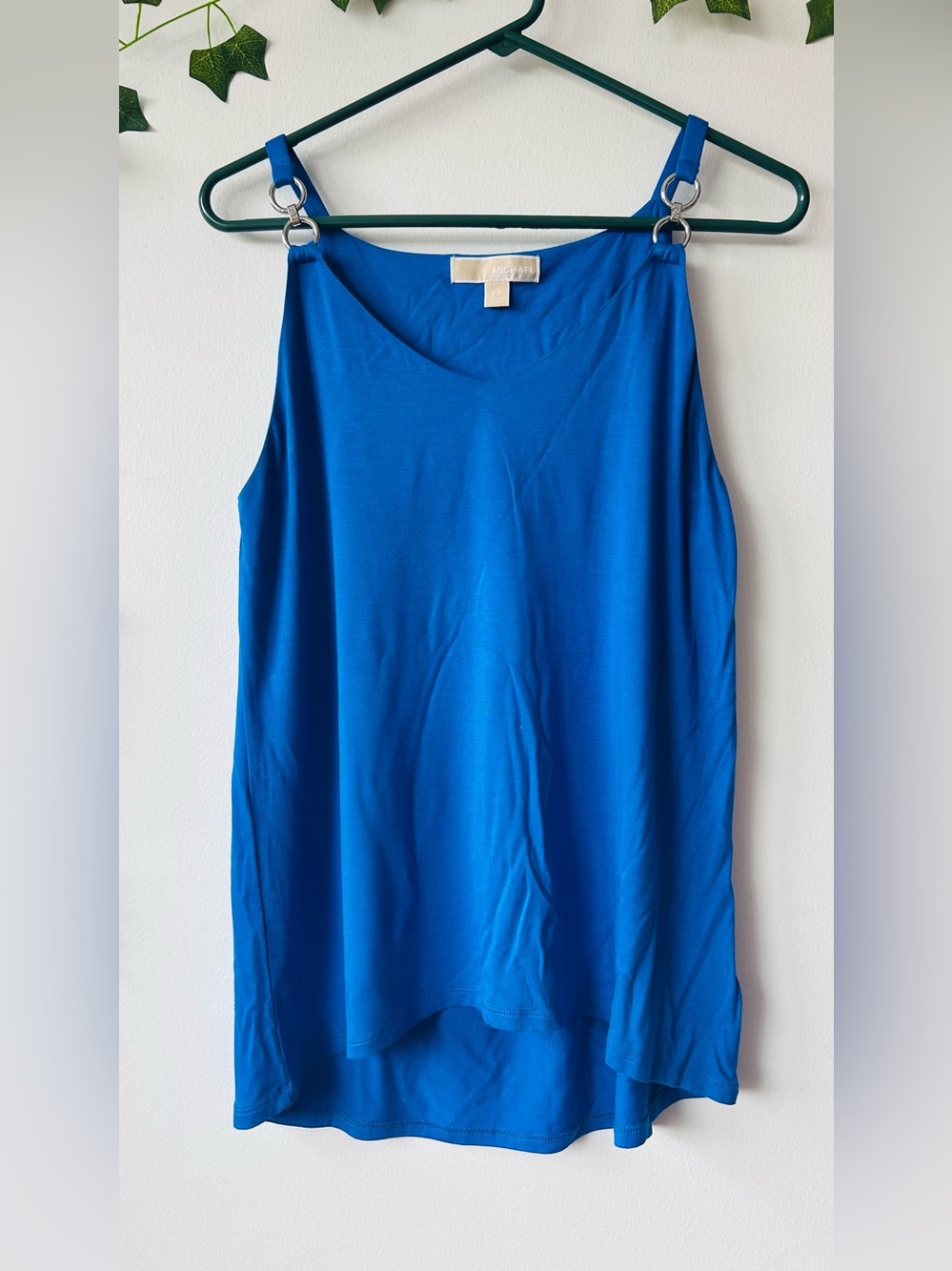 Michael Kors Royal Blue Ring-Detail Top size S